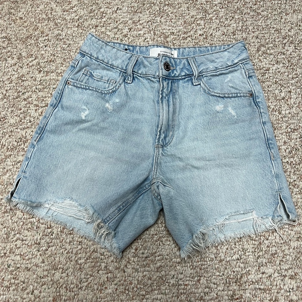 Dynamite Distressed Jean Shorts